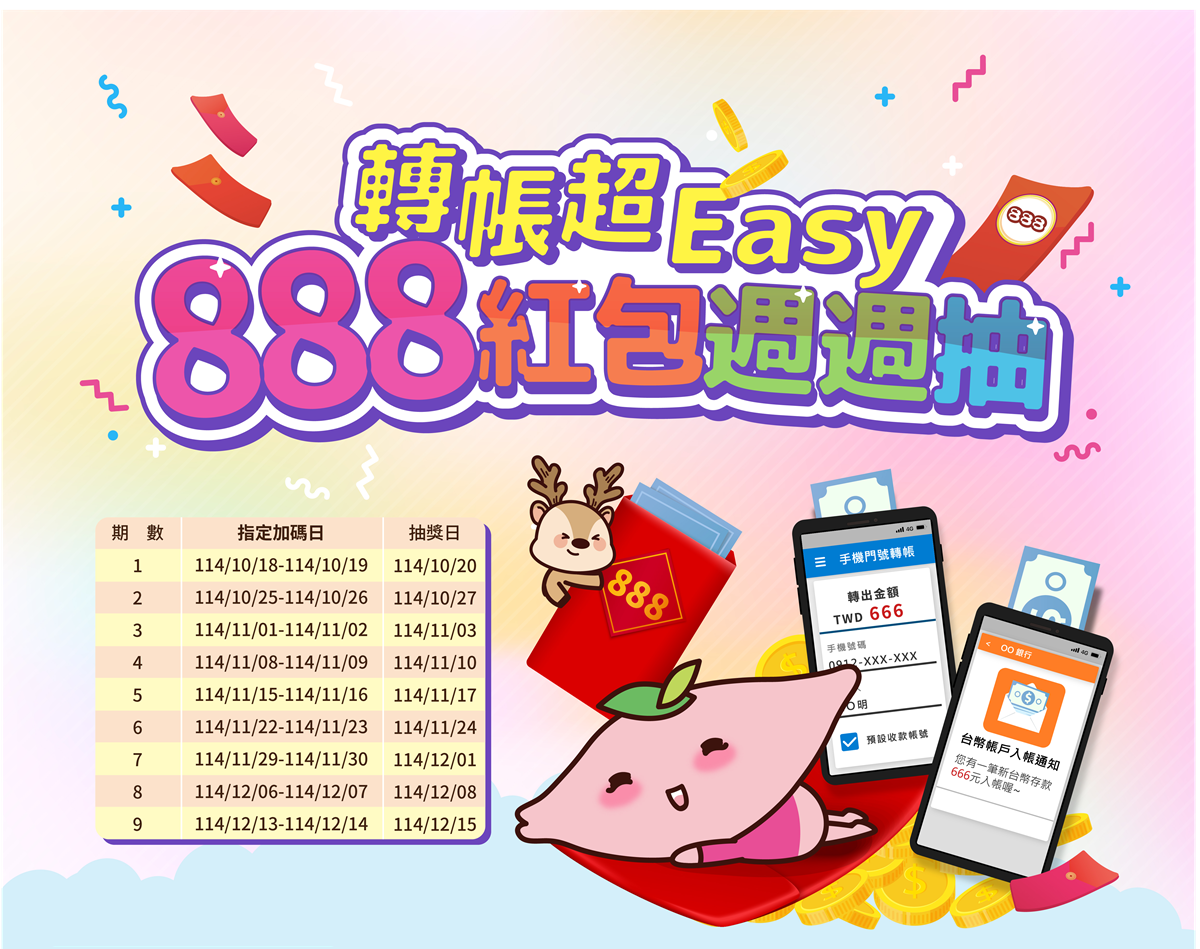 250916轉帳超Easy 888紅包週週抽_twmp官網圖檔